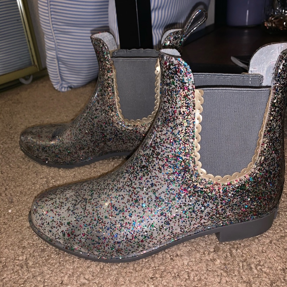 Jack Rogers sparkly rain boot